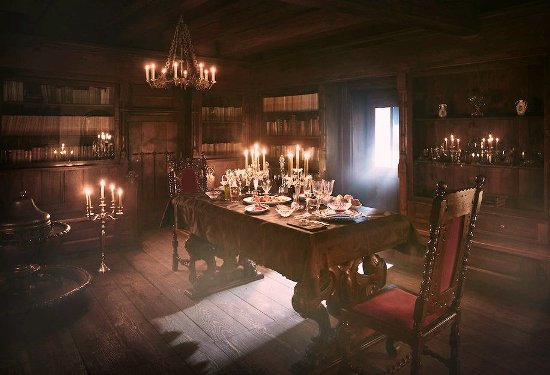 Dinner in Bran Castle aka Dracula Castle from Transylvania